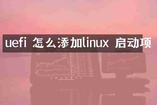 uefi 怎么添加linux 启动项