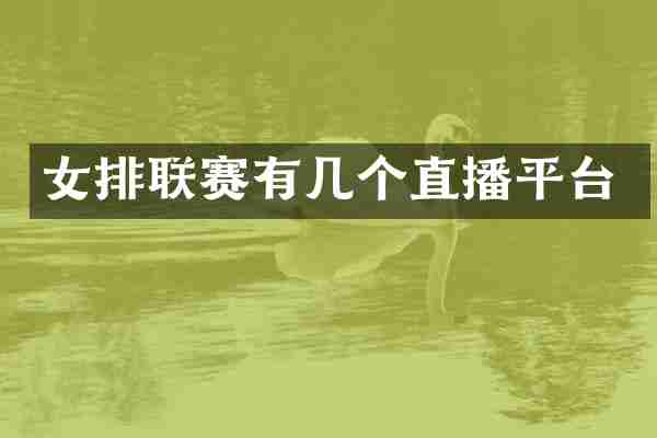 女排联赛有几个直播平台