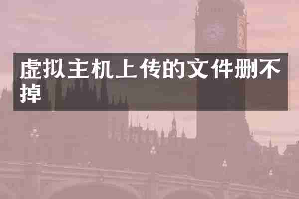 虚拟主机上传的文件删不掉
