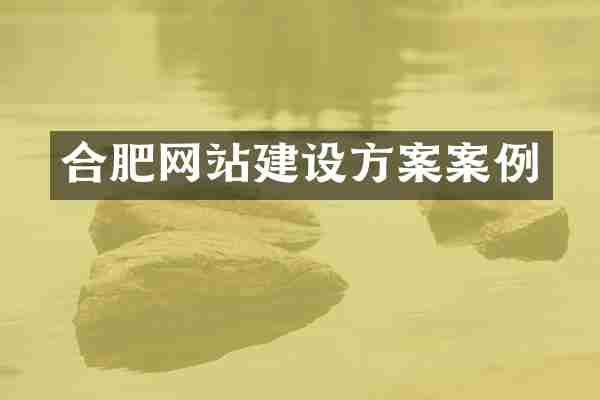 合肥网站建设方案案例
