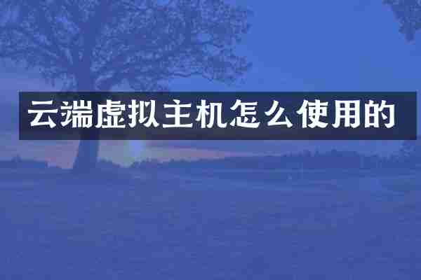 云端虚拟主机怎么使用的