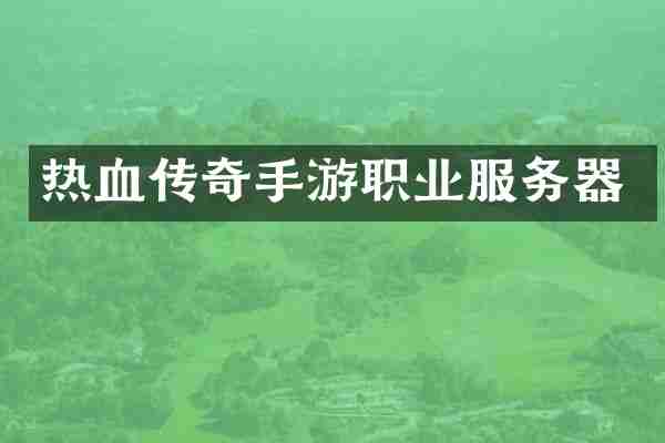 热血传奇手游职业服务器