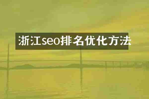 浙江seo排名优化方法