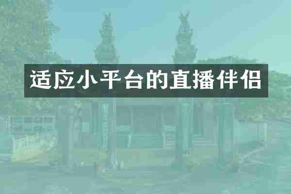 适应小平台的直播伴侣