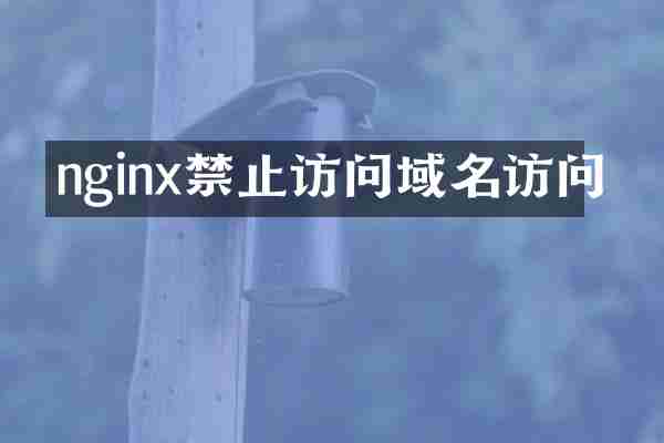 nginx禁止访问域名访问