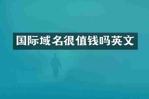国际域名很值钱吗英文