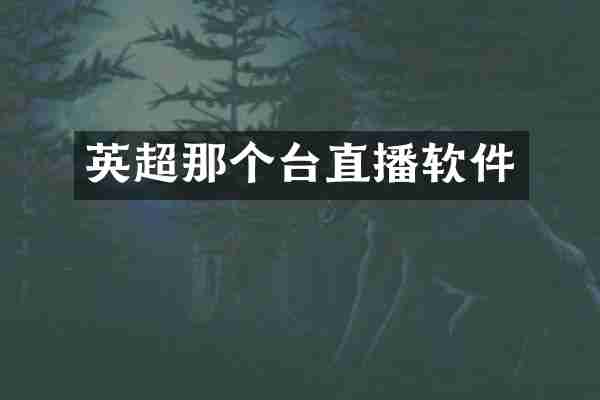 英超那个台直播软件