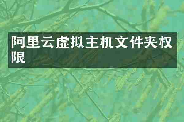阿里云虚拟主机文件夹权限