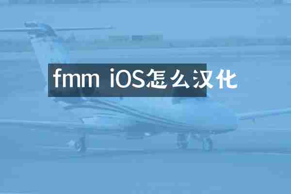 fmm iOS怎么汉化