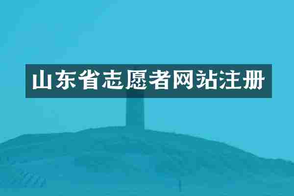 山东省志愿者网站注册