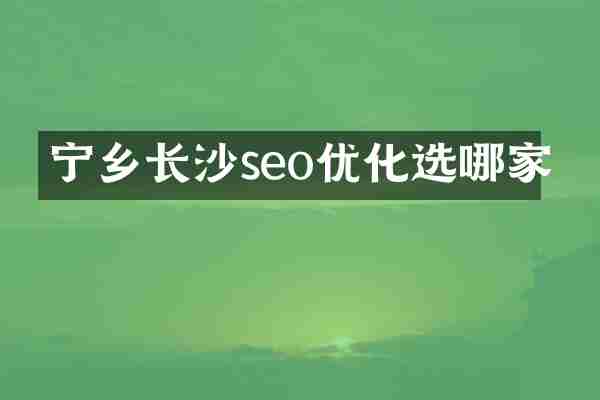 宁乡长沙seo优化选哪家