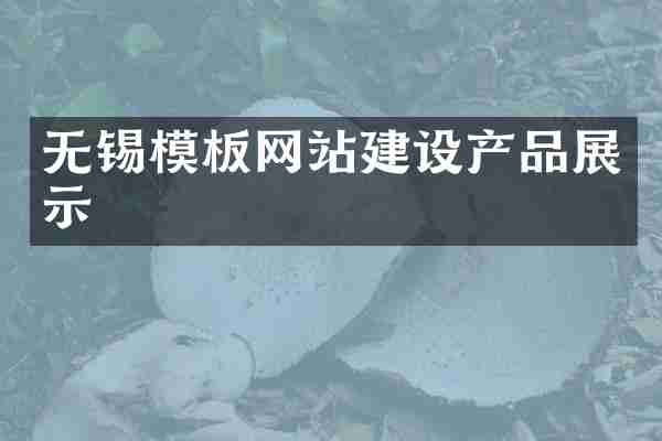无锡模板网站建设产品展示