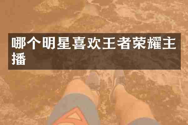 哪个明星喜欢王者荣耀主播
