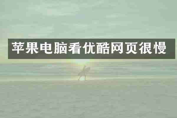 苹果电脑看优酷网页很慢