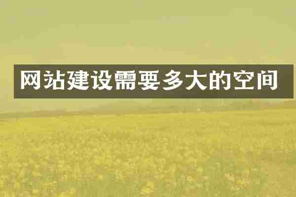 网站建设需要多大的空间