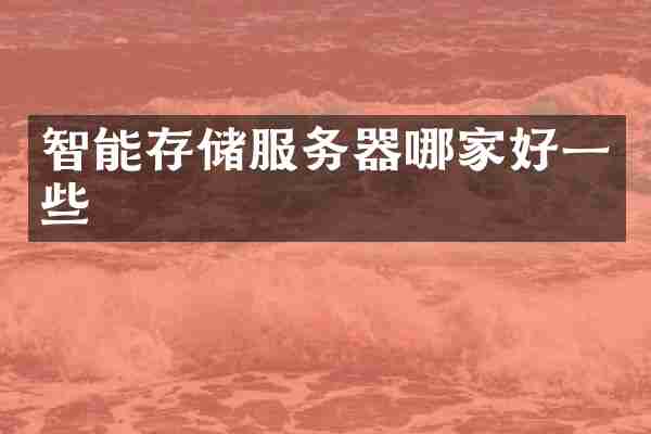 智能存储服务器哪家好一些