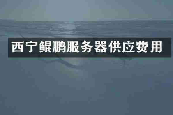 西宁鲲鹏服务器供应费用