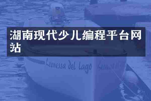 湖南现代少儿编程平台网站