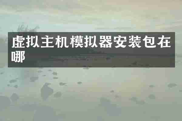 虚拟主机模拟器安装包在哪