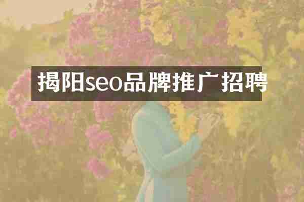 揭阳seo品牌推广招聘
