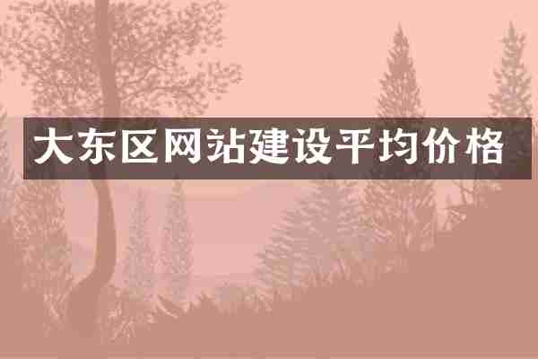 大东区网站建设平均价格