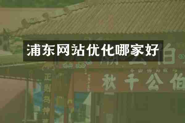 浦东网站优化哪家好