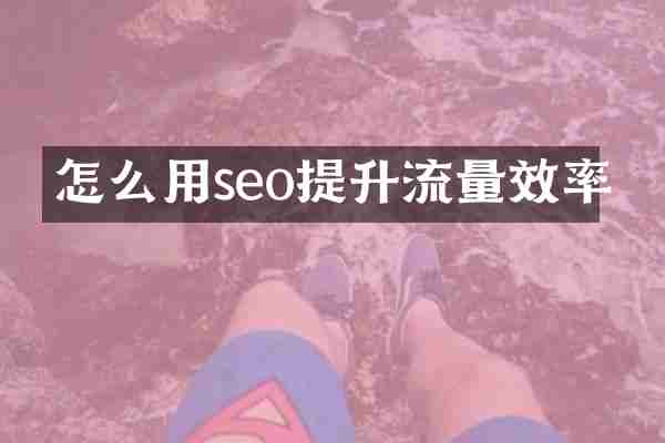 怎么用seo提升流量效率