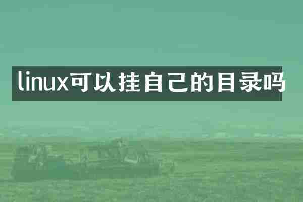 linux可以挂自己的目录吗