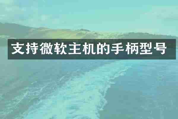 支持微软主机的手柄型号