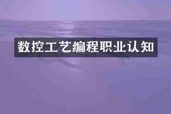 数控工艺编程职业认知