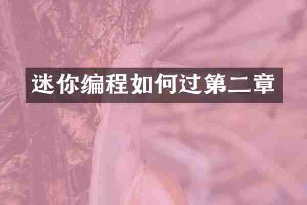 迷你编程如何过第二章