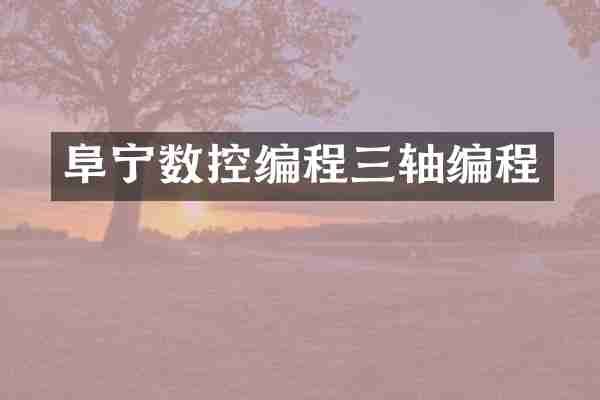 阜宁数控编程三轴编程