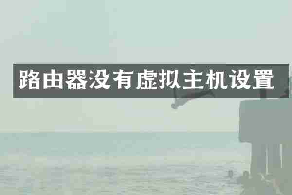 路由器没有虚拟主机设置