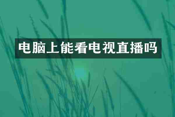 电脑上能看电视直播吗