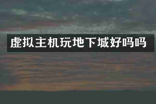虚拟主机玩地下城好吗吗