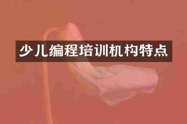 少儿编程培训机构特点