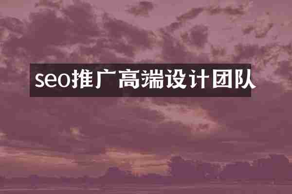 seo推广高端设计团队