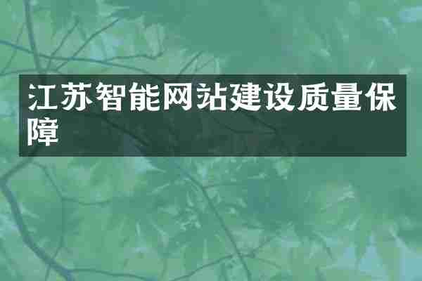 江苏智能网站建设质量保障