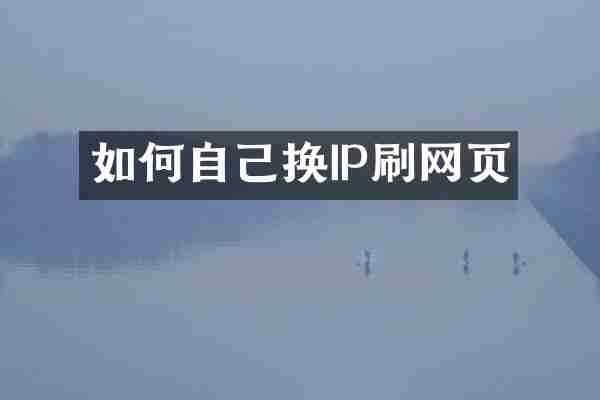 如何自己换IP刷网页