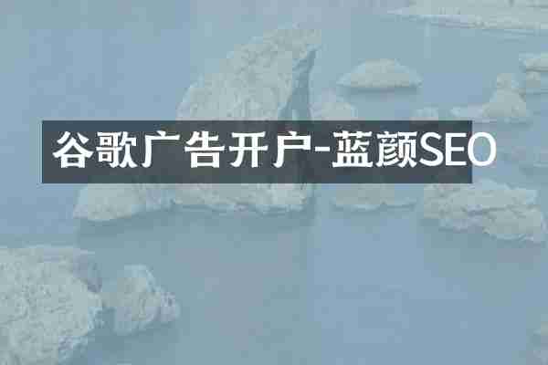 谷歌广告开户-蓝颜SEO