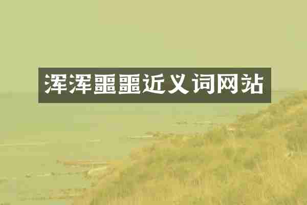 浑浑噩噩近义词网站