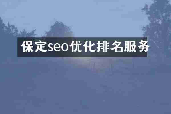 保定seo优化排名服务