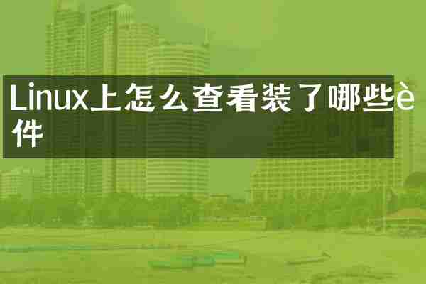 Linux上怎么查看装了哪些软件