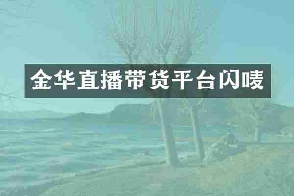 金华直播带货平台闪唛