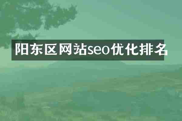 阳东区网站seo优化排名