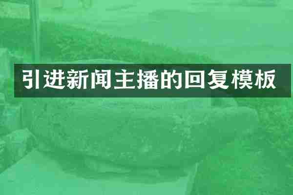 引进新闻主播的回复模板