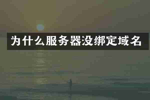 为什么服务器没绑定域名