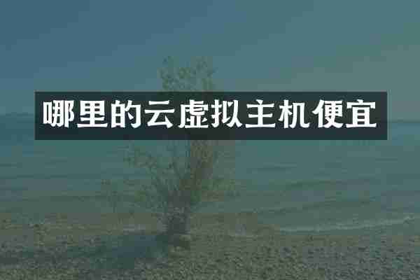 哪里的云虚拟主机便宜