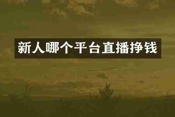 新人哪个平台直播挣钱