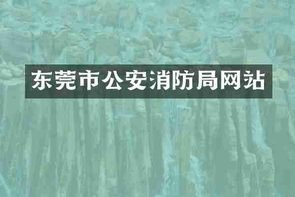 东莞市公安消防局网站